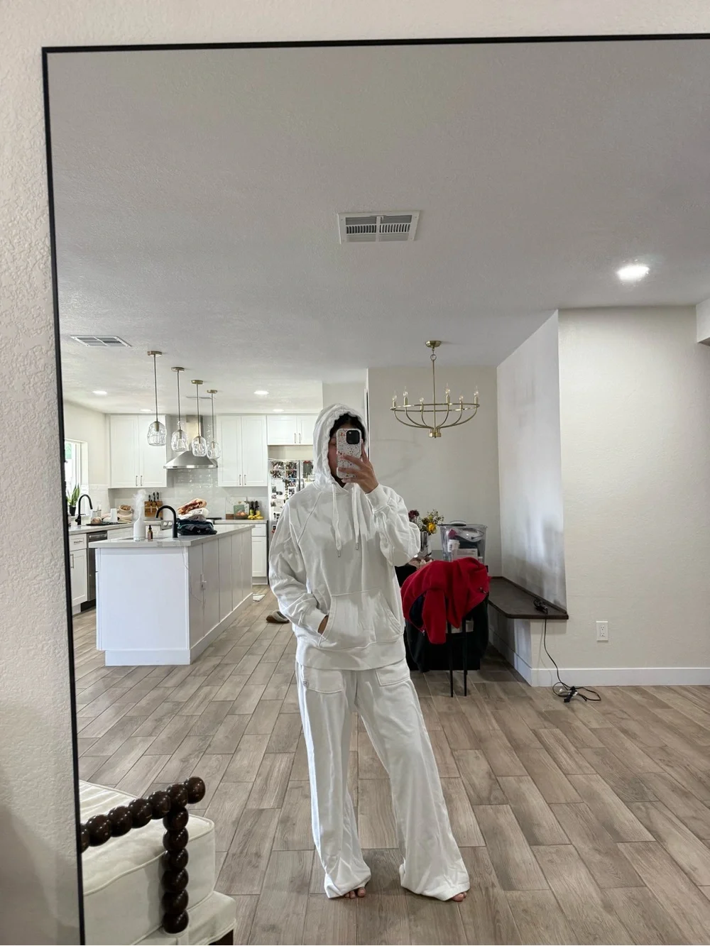 H&M White Hoodie and Wide-Leg Pants Set - Picture 3 of 4